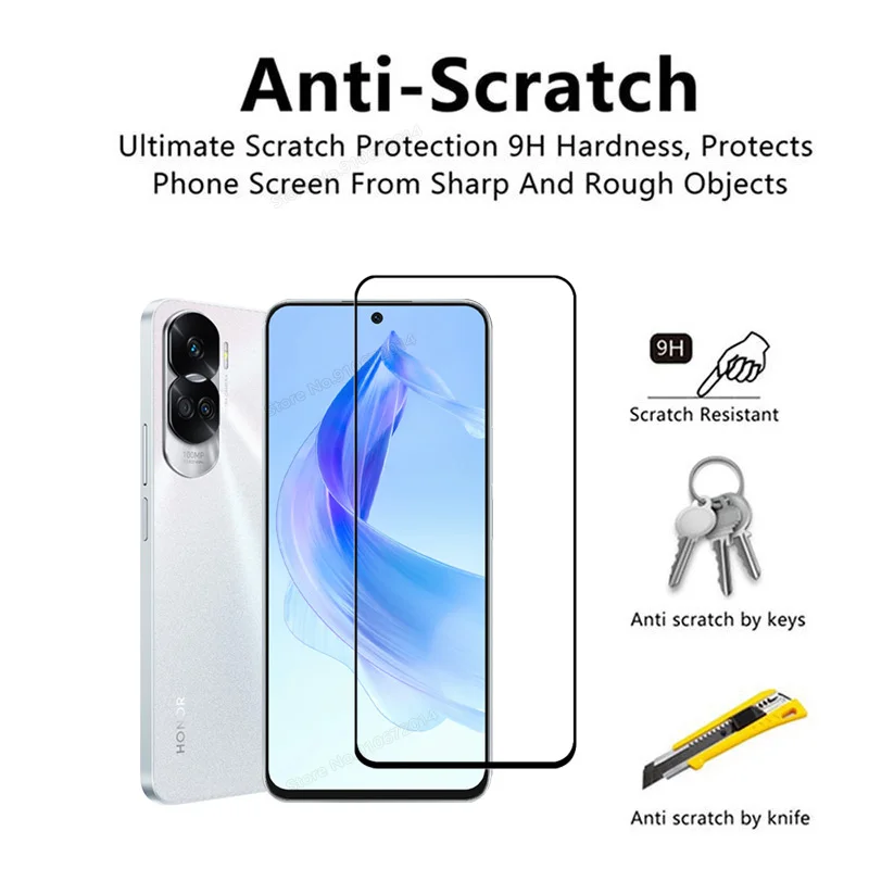 4 Uds Protector de pantalla para Honor 90 70 200 Lite vidrio templado para Honor X8A X7A X6A X8 X9 X7 X6 X7B X8B vidrio para Honor 90 Smart - imagen 5