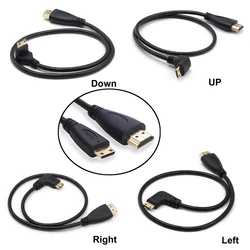 Cable Mini HDMI 1.4 Angular para Cámara DSLR y Monitor LCD