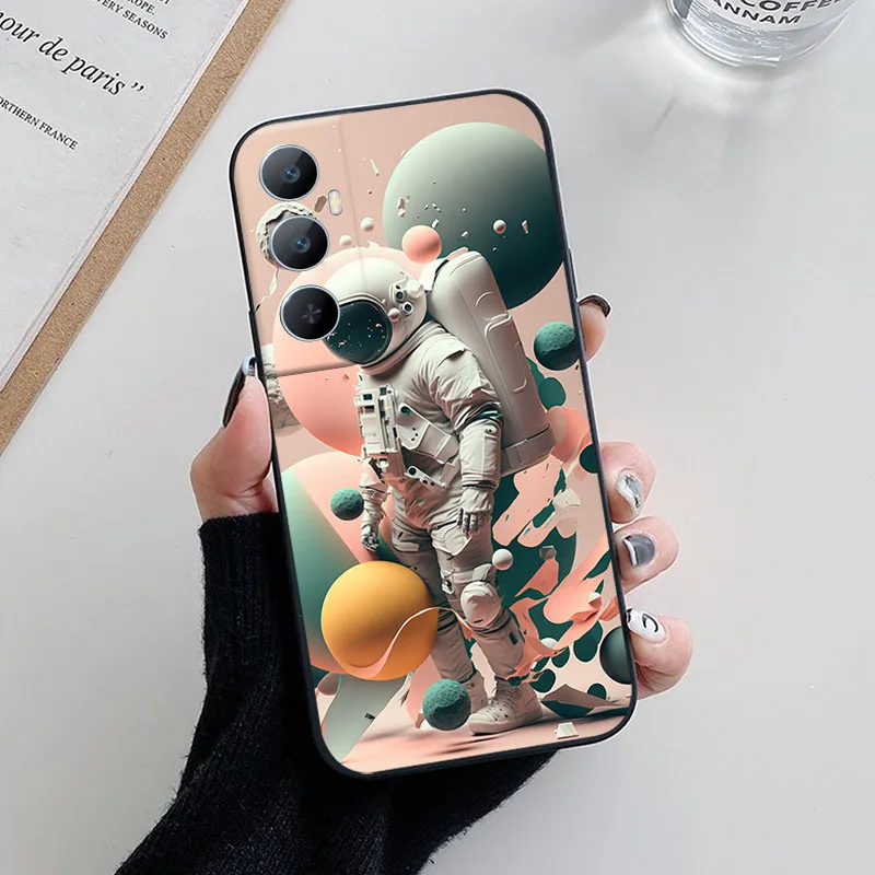 Para Realme C65 Funda C 65 encantadora flor de dibujos animados pintado Funda de teléfono de silicona suave para Realme C65 4G Funda Coque RealmeC65 - imagen 5