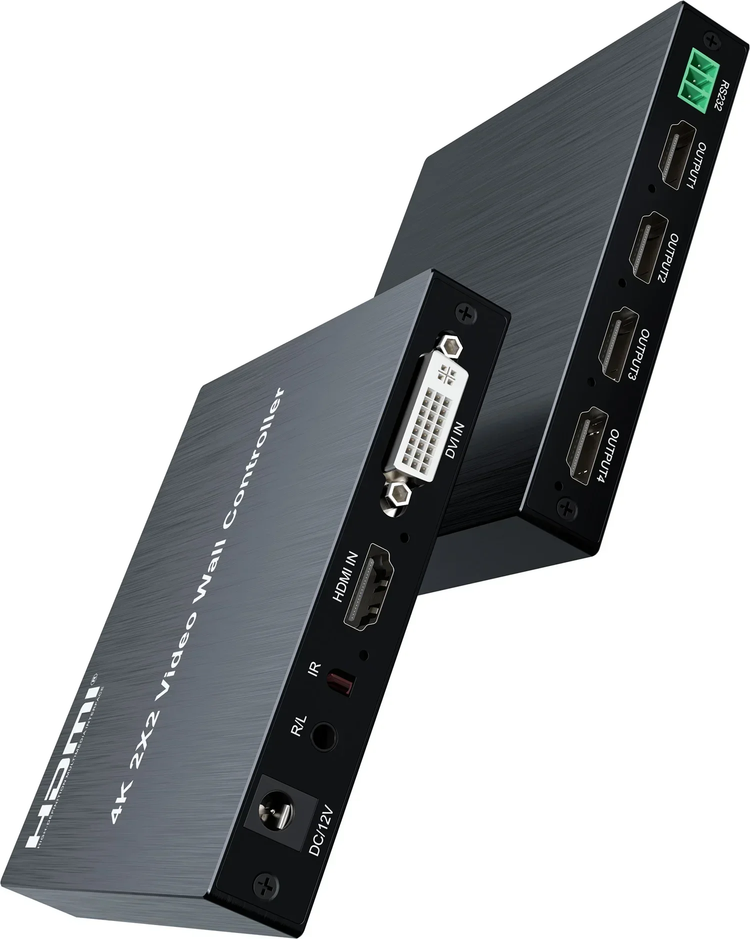 Controlador de pared de vídeo HDMI 4k 2x2, procesador de pared de TV DVI 1080P 60Hz 1X2 1X4 1X3 2X1 3x1 4X1, 4 unidades, caja de empalme de imágenes de TV - imagen 3