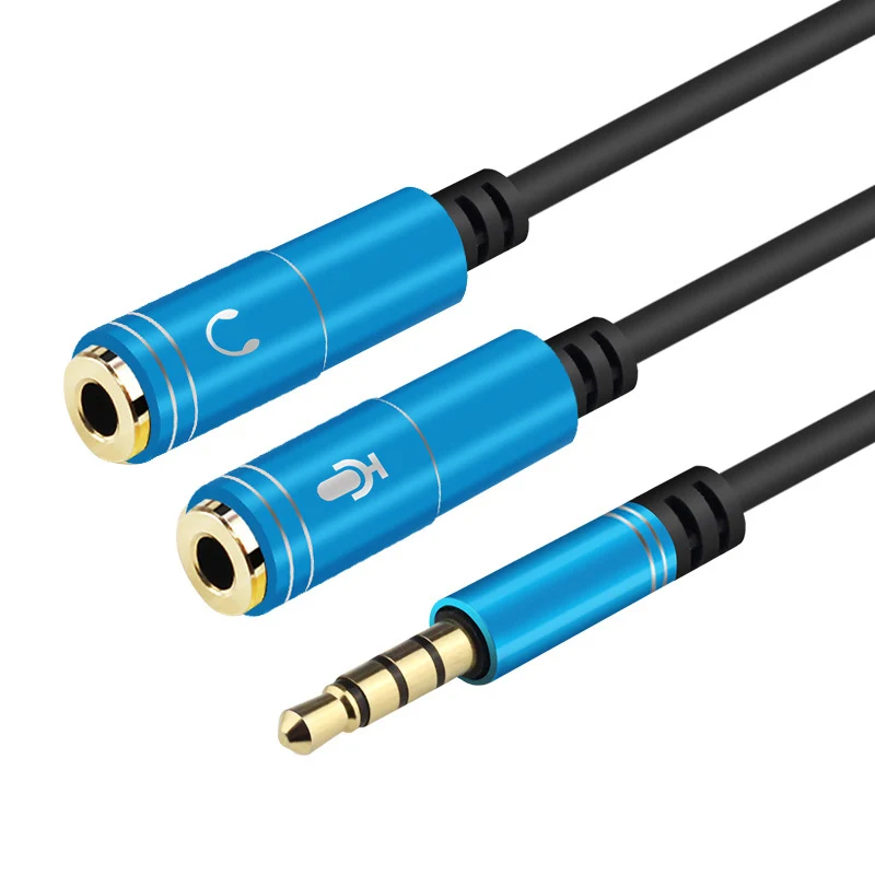 Convertidor de Audio, divisor de Cable, auricular y micrófono, adaptador de Cable extensible para ordenador portátil, iOS, Android, teléfono móvil, tableta
