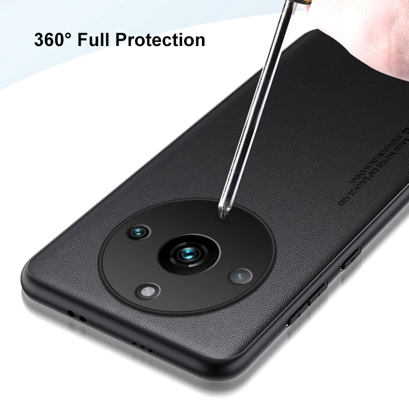 Funda de cuero PU de lujo para Realme 11 Pro + funda trasera de silicona a prueba de golpes funda de teléfono de protección completa para Realme 11 Pro Plus 5G - imagen 5