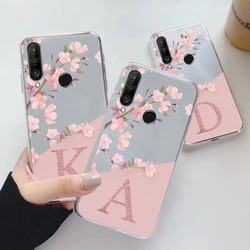 Funda transparente Huawei P30 Series con inicial A-Z