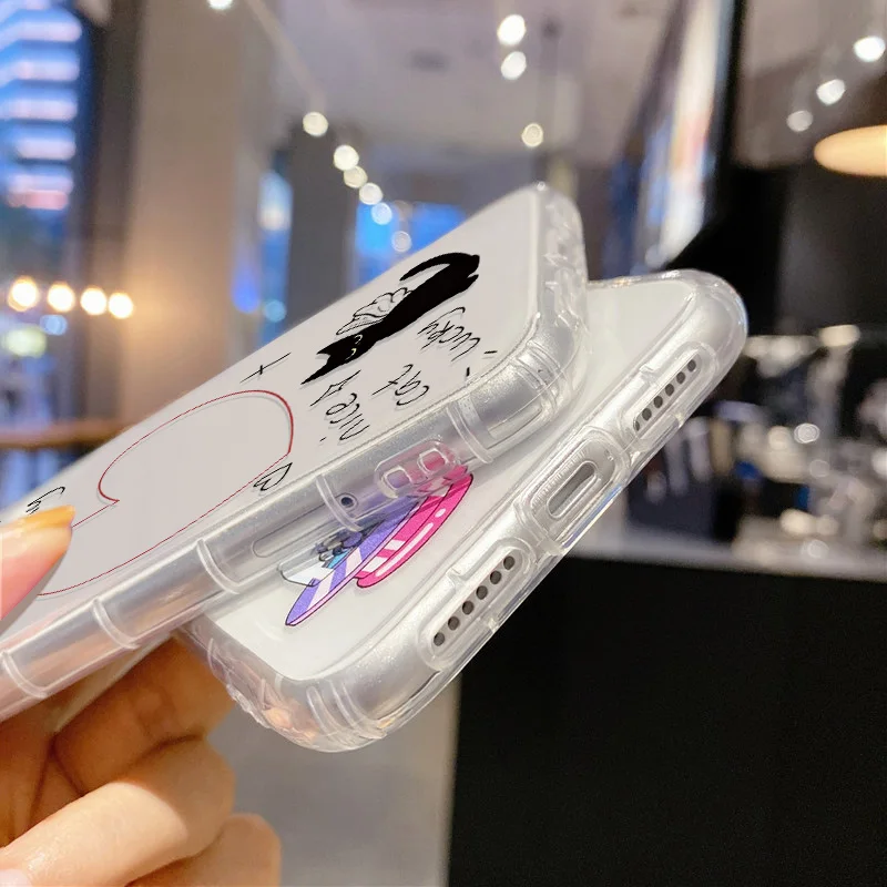 Funda de teléfono transparente con forma de gato y Animal para iPhone 16, Fundas para iPhone 17 Pro Max 11 13 15 14 12 Air 17promax, funda de silicona a prueba de golpes - imagen 2