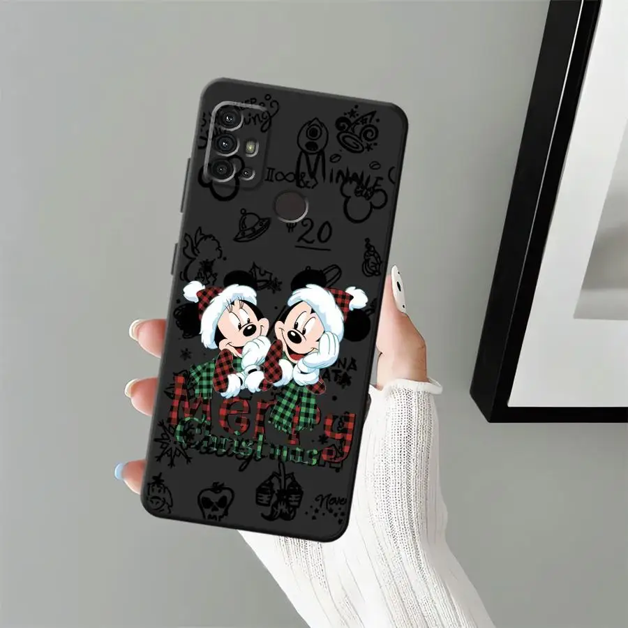 Funda navideña de Mickey con dibujos animados para Motorola Mot G50 G60s G22 Edge40 G60 G51 G73 G52 G32 Edge 20 Pro 30 Lite G71 G53 G30 - imagen 2