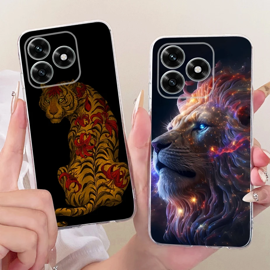 Para Honor X5C Plus funda NLA-LX1 lindos animales flores funda pintada suave funda de teléfono delgada para Honor X5C HonorX5C Plus X5Plus Shell - imagen 3