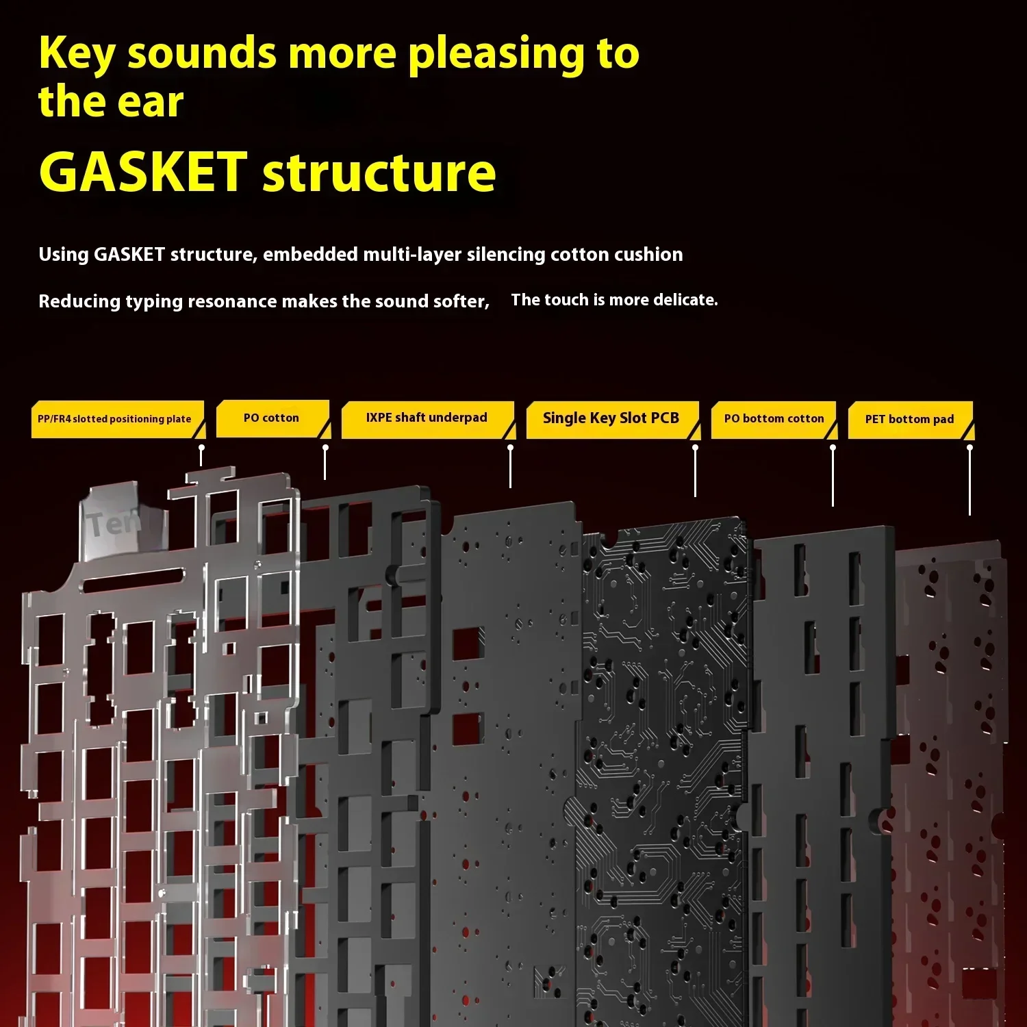 Leobog Hi75C Hi75C Pro Hi75 Kit de teclado mecánico inalámbrico de aluminio para juegos 81 teclas Bluetooth 2,4G teclado para jugadores Hotswap con cable - imagen 4