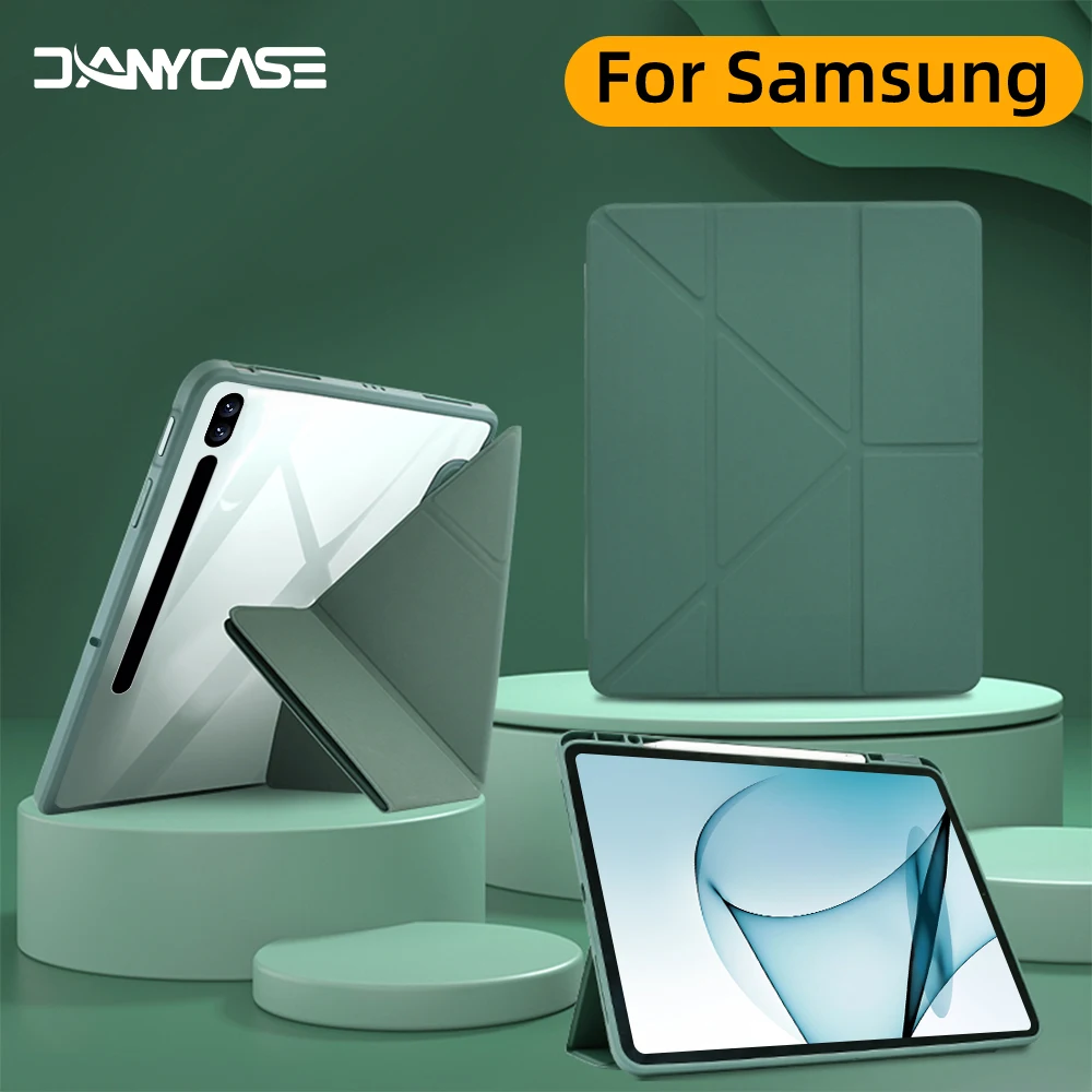 Funda con portalápices y soporte para tableta Samsung Galaxy Tab S6 Lite, Galaxy A8, A9 Plus, S7, S8, S9, 11in Plus FE 12,4