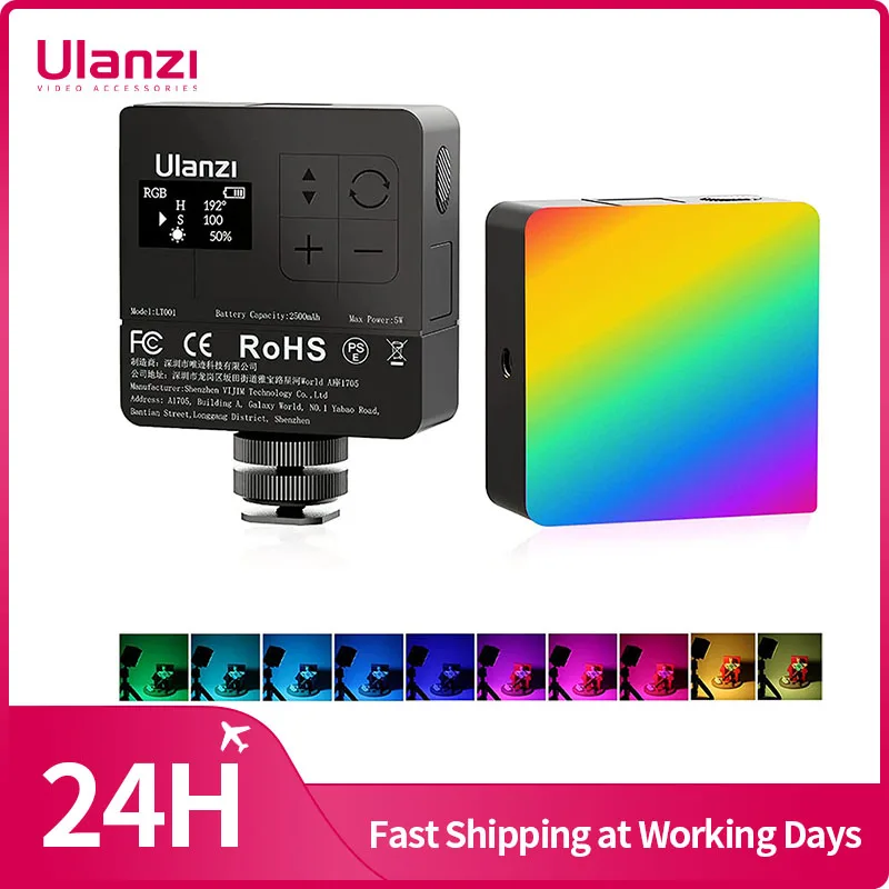 Ulanzi VL49 RGB PRO Luz LED para Cámara 2500K–9000K Difusor Panal