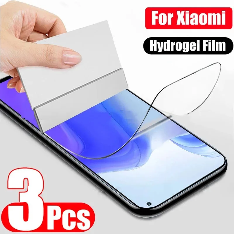Película protectora de hidrogel para móvil, Protector de pantalla para Xiaomi Mi 9 8 SE 9T Pro Max 2 3, Mi 9 8 A3 A2 Lite 6 6X Mix 2 2S 3 Play, 3 uds. - imagen 2