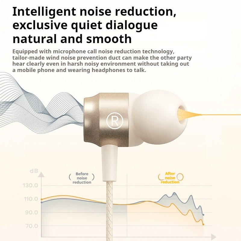 Auriculares con sonido estéreo 6D, diseño de Metal tipo C y auriculares para jugadores con cable de 3,5mm, intrauditivos magnéticos para llamadas HD manos libres Samsung - imagen 4