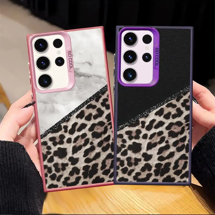 Funda trasera personalizada con estampado de leopardo para Samsung Galaxy S21 S23 S20 Plus S25 S24 FE S23 Note 20 Ultra S22 - imagen 5