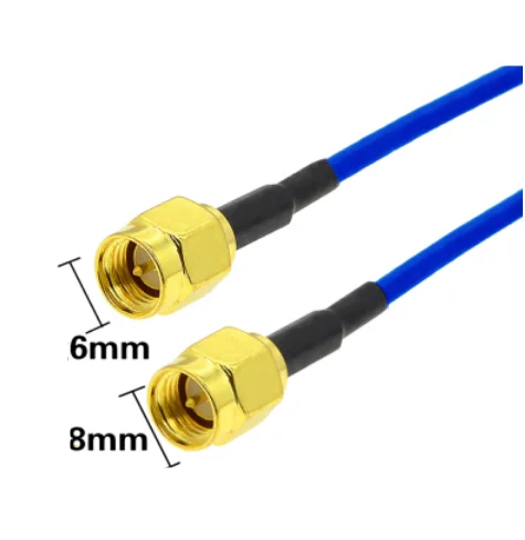 Cable Coaxial RF RP-SMA/SMA macho a conector macho SMA Cable RG405 086 Cable de prueba de alta frecuencia 50ohm - imagen 4