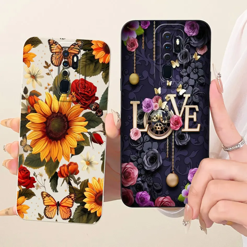 Funda para OPPO A5 A9 2020, funda a prueba de golpes, carcasas protectoras de silicona suave pintadas de lujo para teléfono OPPOA5 2020 OPPOA9 A11 - imagen 2