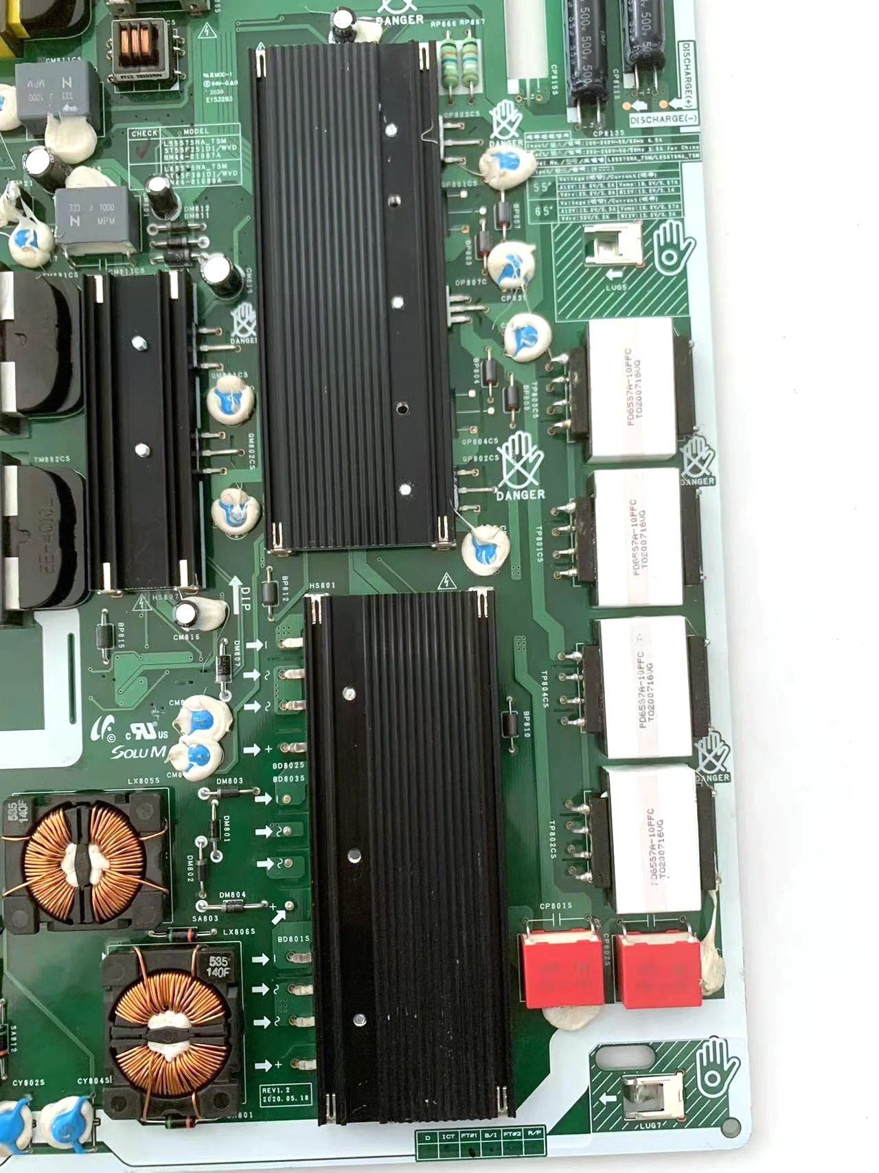 La placa de alimentación BN44-01087A L55S7SNA_TSM es para TV QE55Q700TATXXC QE55Q700TATXXH QE55Q700TAUXRU QE55Q700TAUXUA QE55Q700TATXTK - imagen 3