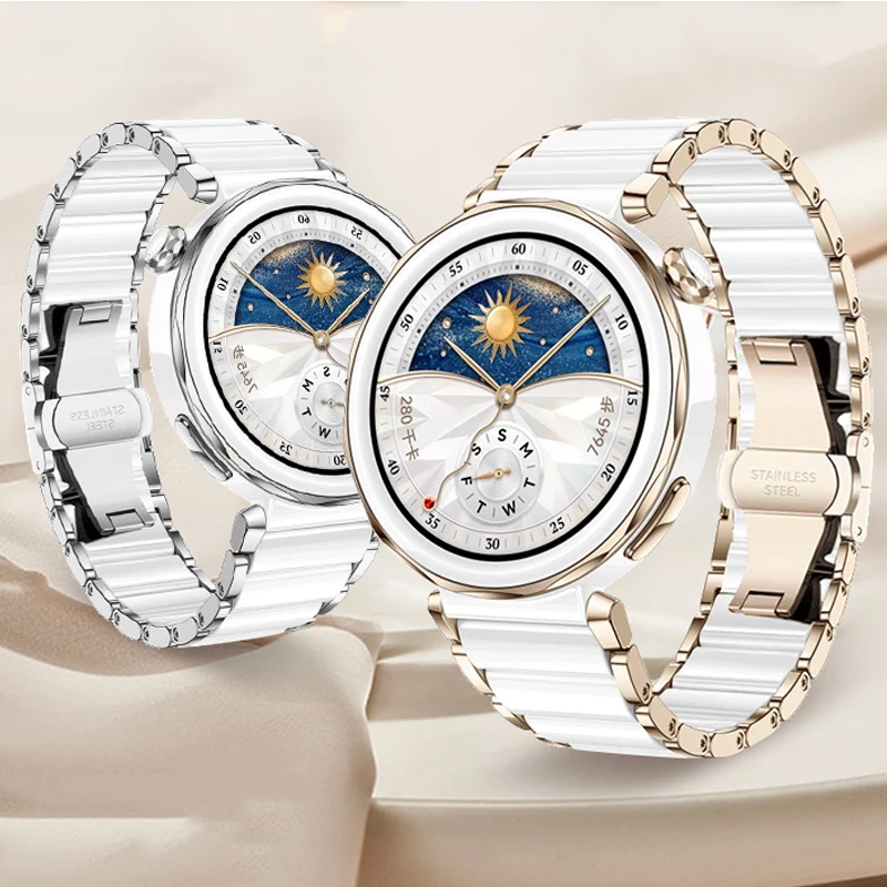 Para Xiaomi Watch S4 41mm pulsera de cerámica correa de 18mm correa de reloj delgada para mujer para Garmin Venu 4 41mm/Venu 2S 3S/Huawei GT6 5 4 41mm - imagen 5