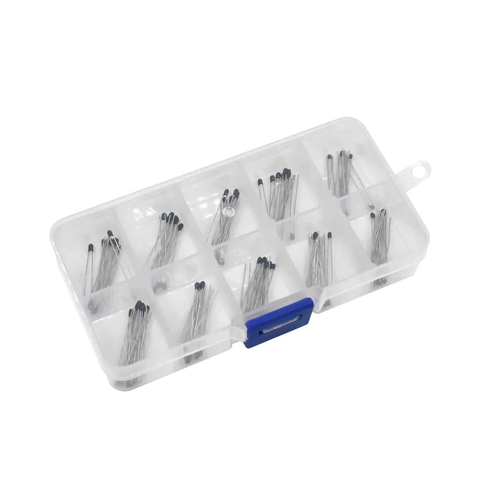 Juego de resistencias térmicas para NTC-MF52AT, Termistor NTC de 10 valores, 1K, 2K, 3K, 100K, 5K, 10K, 20K, 47K, 50K, 4,7 K, 100K, 3950B, 5% unids/lote por caja - imagen 2