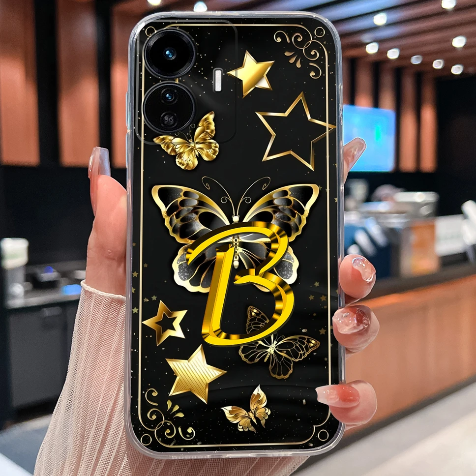 Para Vivo Y77 Y77E Y77T funda de teléfono bonitas letras de flores suave TPU silicona ligera funda protectora para Vivo Y 77 carcasa transparente - imagen 5