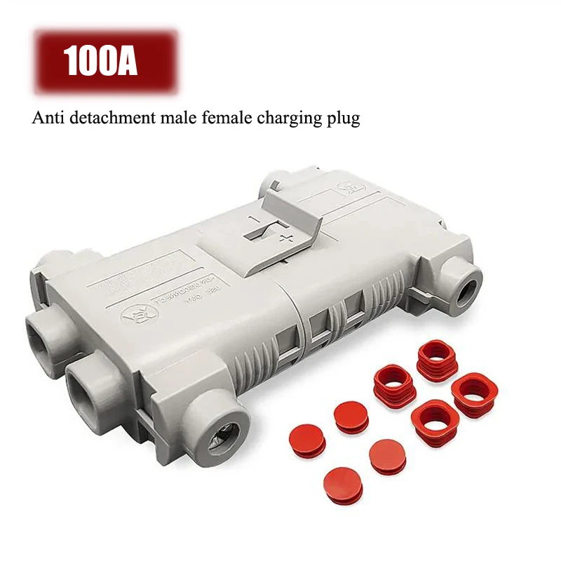 Conector macho hembra impermeable de 100A para estacionamiento, aire acondicionado, camión de alta corriente, enchufe de cabezal de alimentación de carga antidesprendimiento