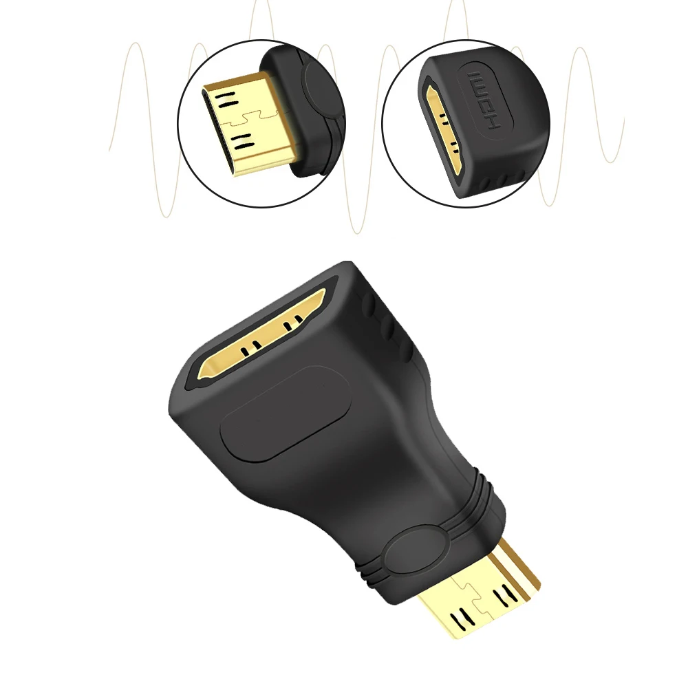 MINI HDMI-compatible macho a HDMI hembra adaptador convertidor 1080 P 2K 4K para MINI PC HDTV HD cámara - imagen 4