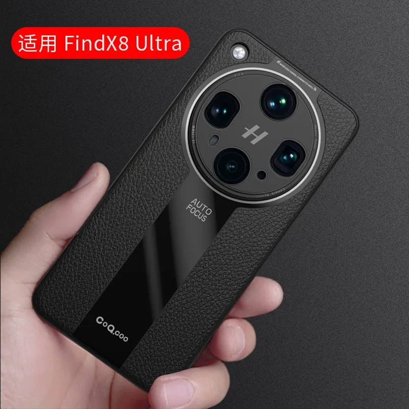 Funda de cuero para OPPO Find X8Ultra X7 Ultra X6 Pro, funda trasera suave y elegante de lujo para teléfono OPPO Find X8 Ultra, carcasa de protección - imagen 2