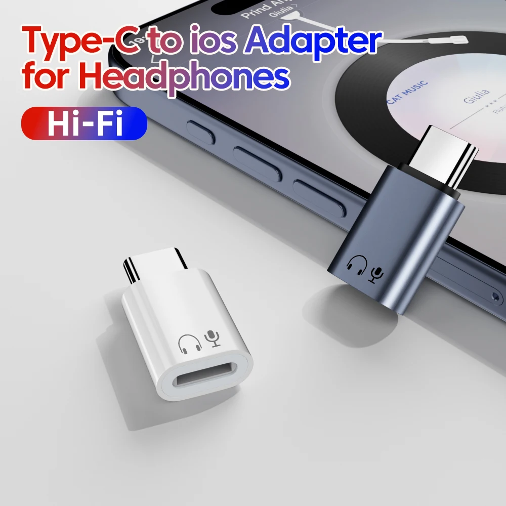 Adaptador de Audio para auriculares tipo C a Lightning para Iphone 15 16 Pro Max Samsung iPad MacBook adaptador USB C convertidor de auriculares - imagen 2