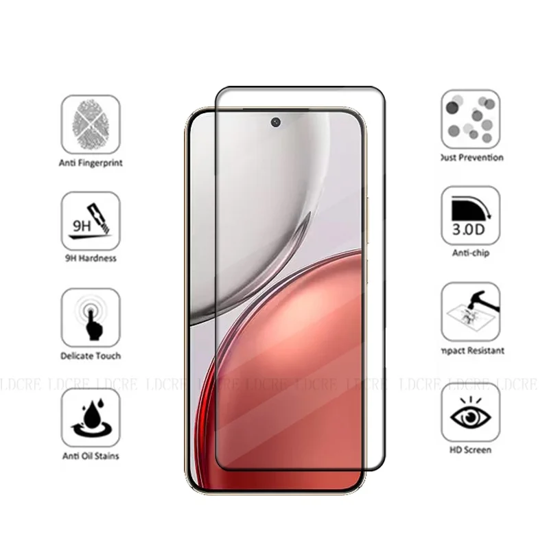 6 en 1 para Honor X9d vidrio Huawei Honor X9d vidrio templado 9H HD cubierta completa pegamento HD Protector de pantalla de teléfono Honor X9d lente de vidrio - imagen 3
