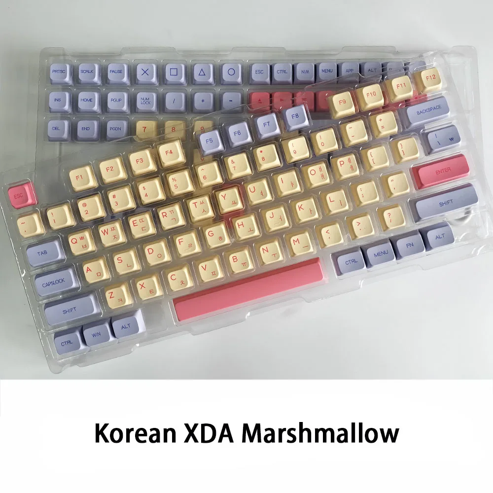 Teclas rusas japonesas coreanas de malvavisco, 132 teclas, perfil XDA, teclas PBT para teclado mecánico Cherry MX Switch personalizado - imagen 4