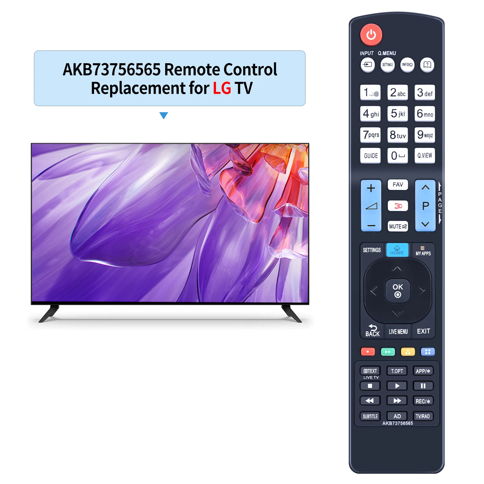 Nuevo AKB 73756565 Control remoto para Smart TV 42LB650V 50LB650V 60LB650V - imagen 2
