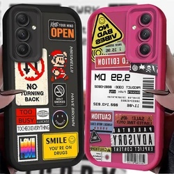 Mezcla de etiquetas, pegatinas de Collage, funda de silicona para Samsung Galaxy S25 S24 S23 Ultra S22 S21 Plus FE 5G A54 A34 A14 A73 A53 A33 5G