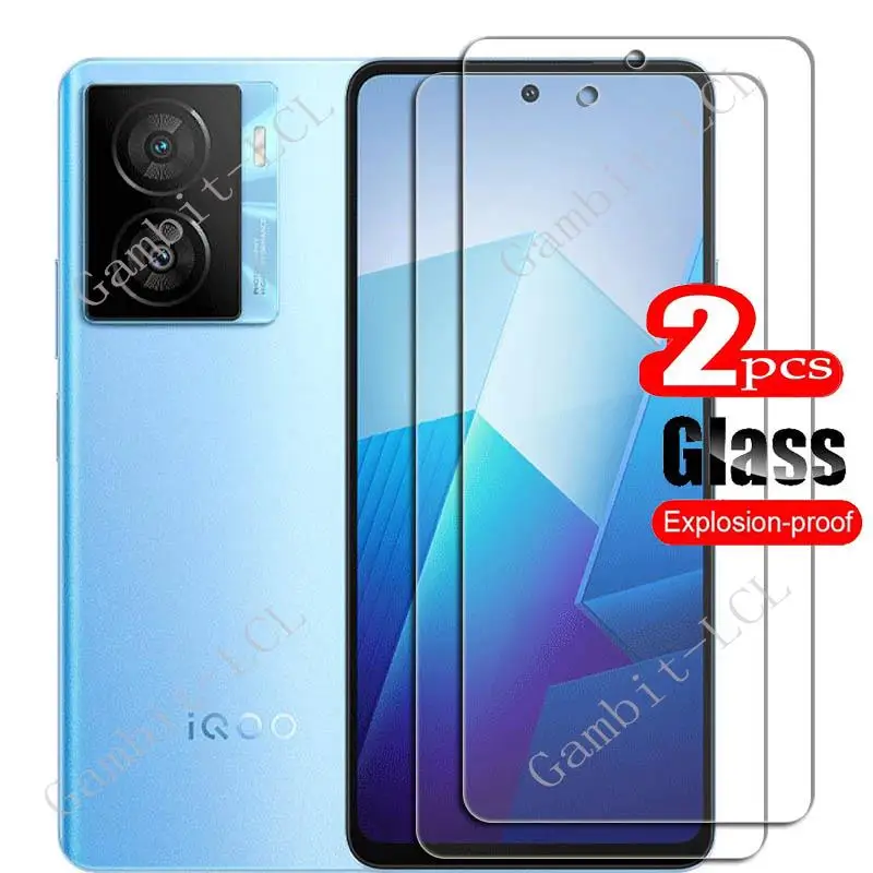 Protector de pantalla de vidrio templado para Vivo iQOO Z7x, 2 piezas, para VivoiQOOZ7x, Z7 X, iQOOZ7x, iQOOZ7, V2272A, V2270A