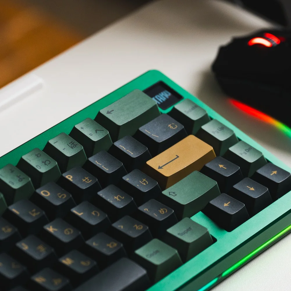 Juego de teclas con tema verde Renoir, perfil de cereza PBT, 140 teclas, teclas originales personalizadas hechas a mano para accesorios de teclado mecánico - imagen 4