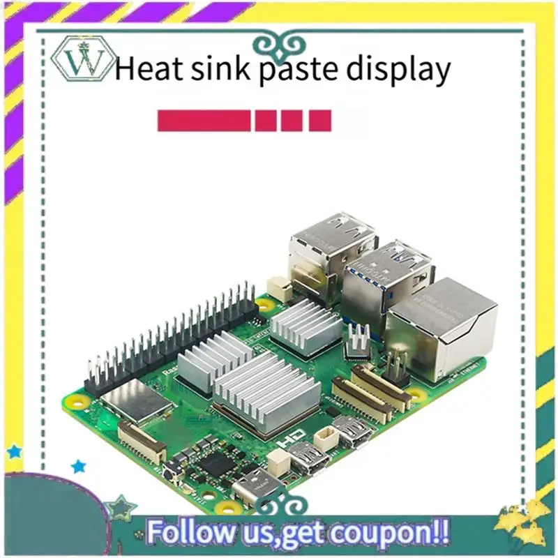 Nuevo para Raspberry Pi 5, disipador térmico, diseño de ajuste de CPU con Chip de respaldo adhesivo, juego de disipador de calor de refrigeración por conductividad térmica - imagen 4