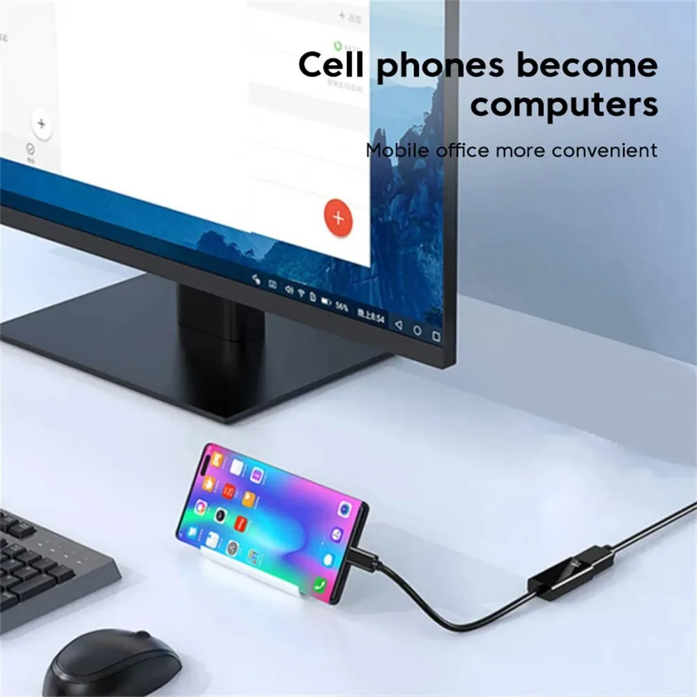 Cable USB C HDMI tipo C a HDMI 4K adaptador USB C USB 3,1 macho a HDTV Cable convertidor hembra para ordenador portátil tableta TV MacBook Pro - imagen 5