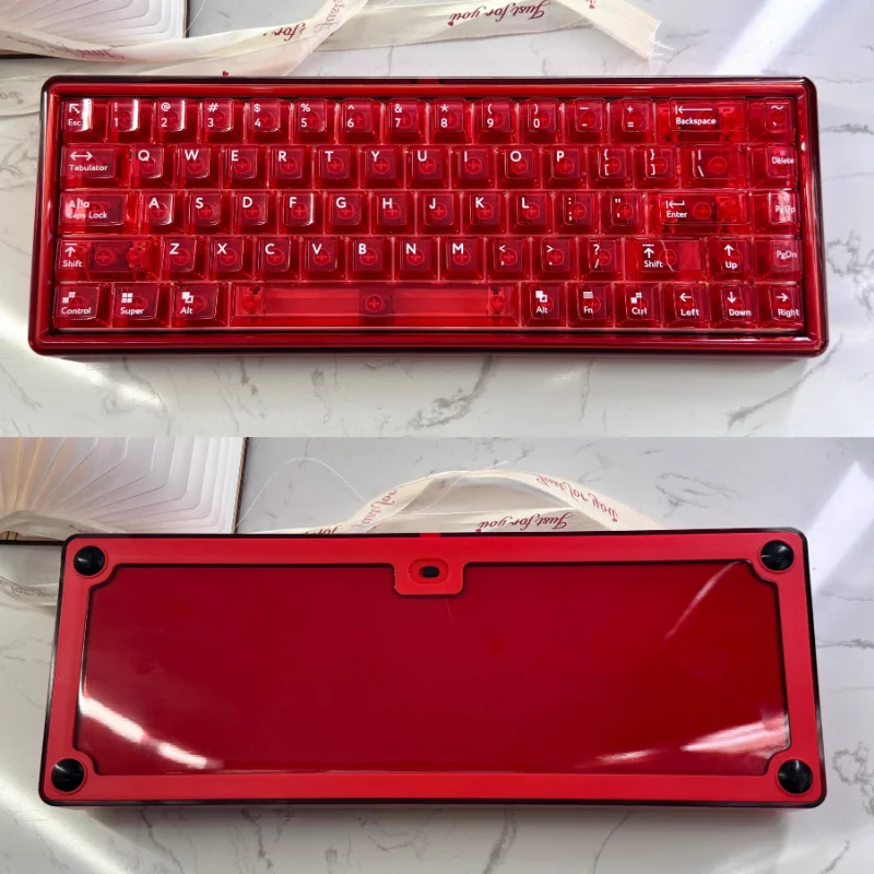 Teclado mecánico Base68 teclas de PC 3 modos Bluetooth 2,4G con cable personalizado intercambiable en caliente teclados para juegos RGB PC ordenador Gamer - imagen 2