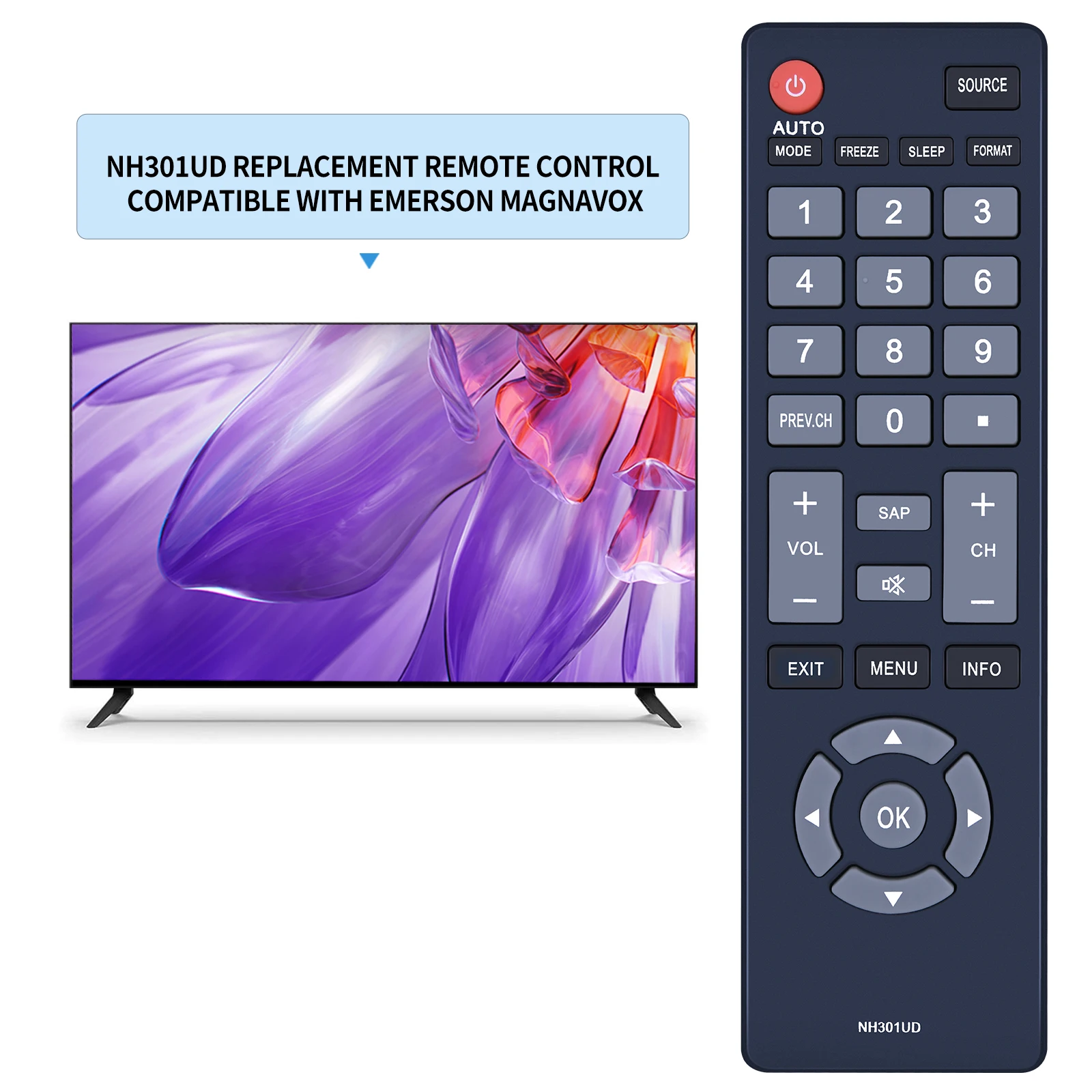 Nuevo Control remoto NH305UD para Emerson TV NH301UD LE190EM3 LE220EM3 LC391EM3 - imagen 2