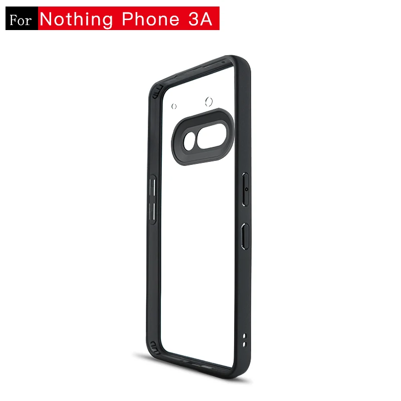 For Nothing Phone 3a Funda de silicona TPU Funda protectora transparente Nothing Phone 3a Cover Black Edge Cover Nothing Phone 3 a Case - imagen 3