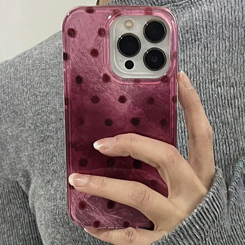 Funda de teléfono con patrón de vórtice y puntos circulares con purpurina degradada bonita para iPhone 16 15 14 13 12 11 Pro Max XS XR X 7 8 Plus, funda suave