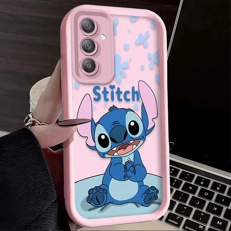 Funda de silicona Disney Happy Stitch para Samsung Galaxy A35 A55 A15 A25 A16 A06 A05 A05S A24 A13 A23 A12 A22 A32 A52 A71 A51 4G - imagen 4