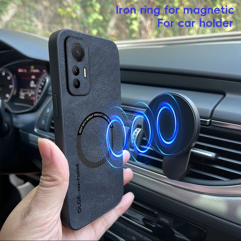 Funda suave de cuero Retro magnética para Xiaomi 12 Lite Xiaomi12 Lite 5G funda de teléfono con carga inalámbrica - imagen 3