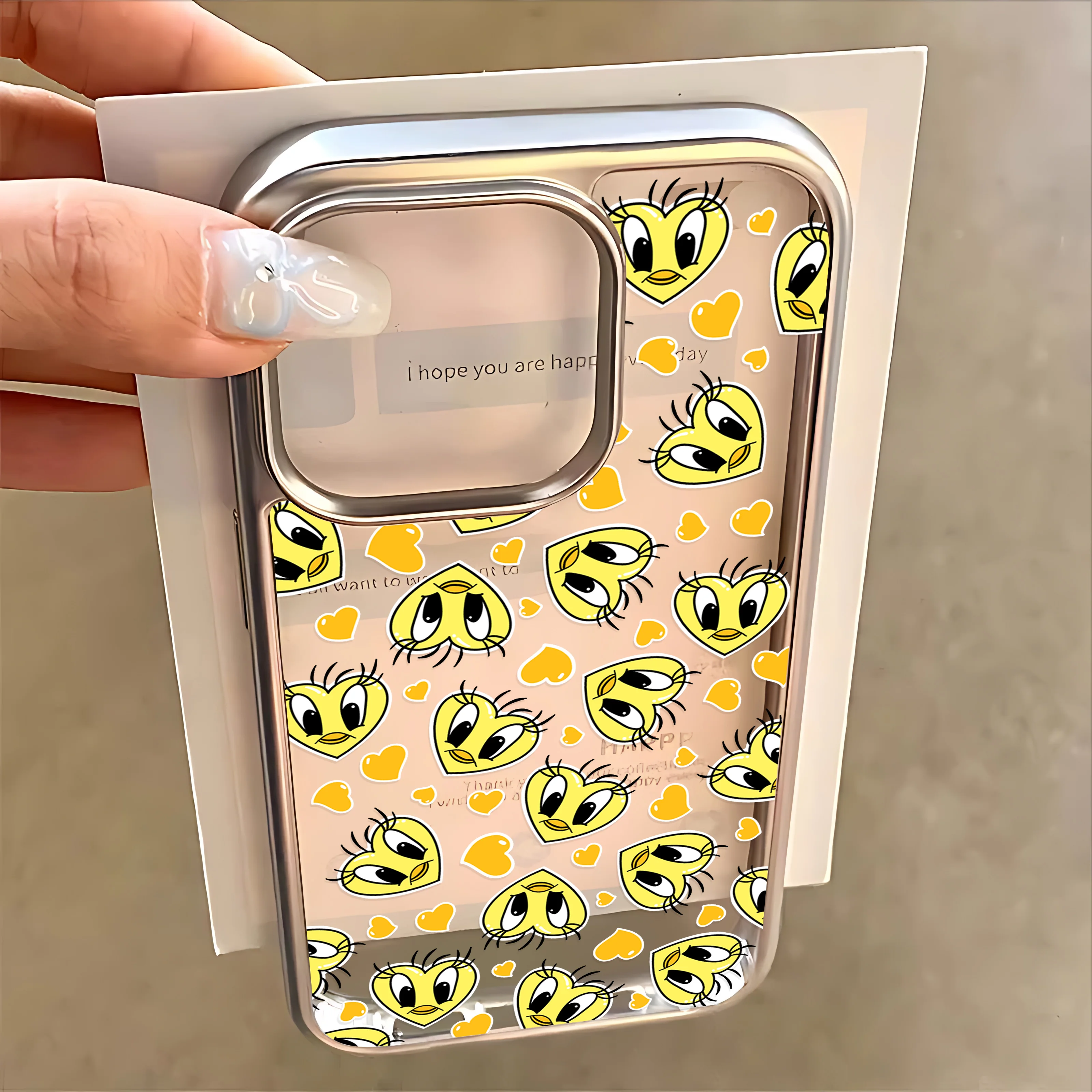 Funda de teléfono con dibujos animados de T-TweetyBirds para IPhone 16 15 14 13 12 11 Pro Max X XR XSMAX 8 7 Plus, funda trasera suave transparente de lujo - imagen 4