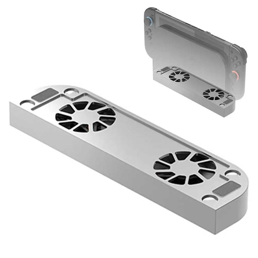 Ventilador de refrigeración de acoplamiento para interruptor 2, Base de aleación de aluminio, tres engranajes, velocidad del viento, ventiladores duales, soporte de disipador de calor ajustable, juego Acc K5c3 - imagen 3