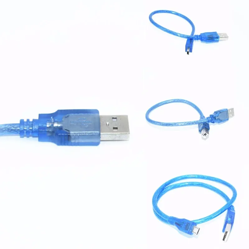Cable USB/Mini USB/Micro USB tipo A de alta calidad para Uno r3/Nano/MEGA/Leonardo/Pro micro/DUE Blue - imagen 2