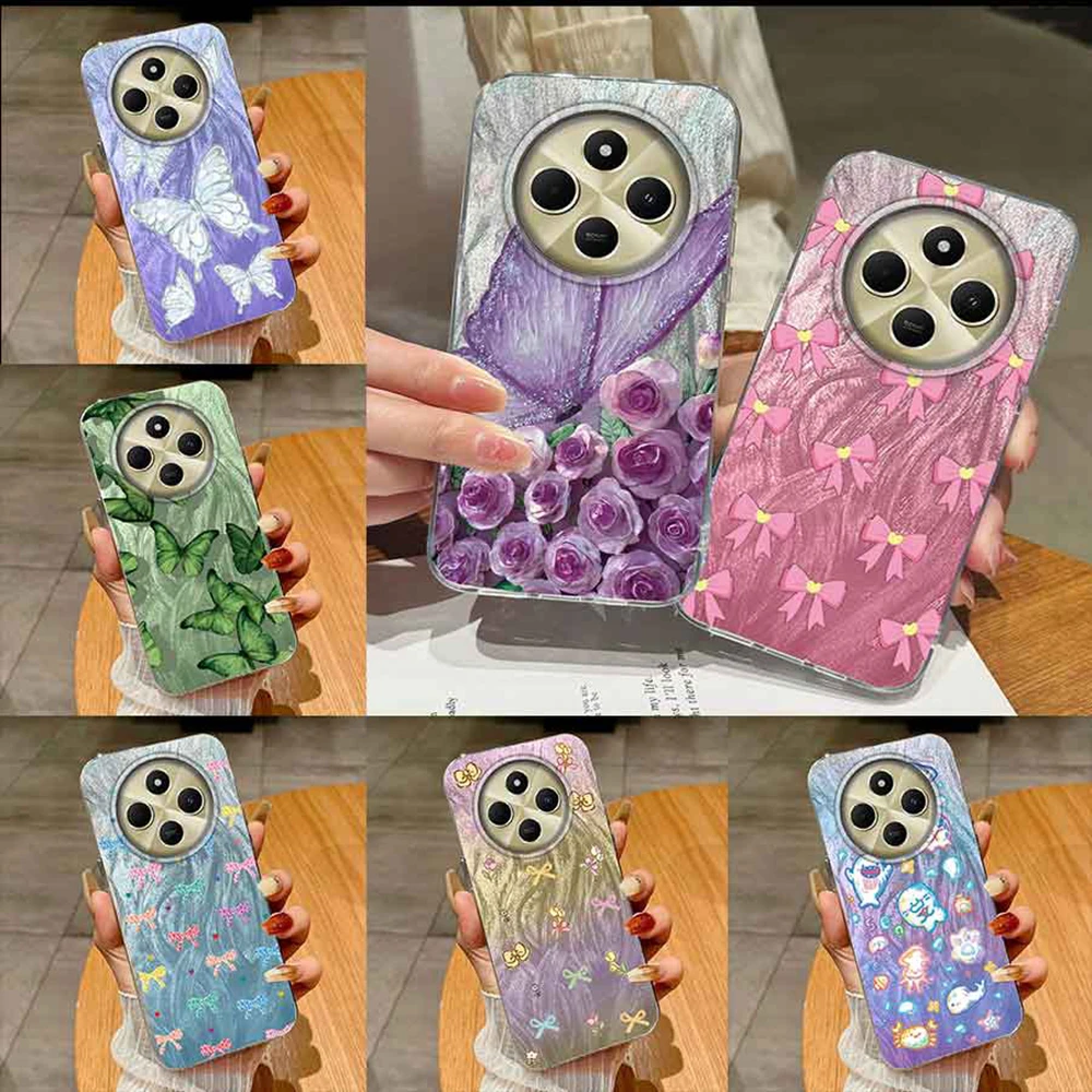 Mariposa Pueple colorida degradada para Xiaomi Redmi A5 A4 A3 A3X 13C 14C Pococ X7 Pro C71 Fundas Funda de teléfono Funda parachoques - imagen 2