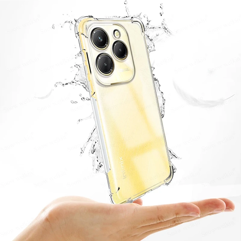 Para Infinix Hot 40 Pro Airbags Buffer funda de protección completa para Infinix Hot 40 Pro 40i funda trasera transparente suave TPU a prueba de golpes - imagen 5