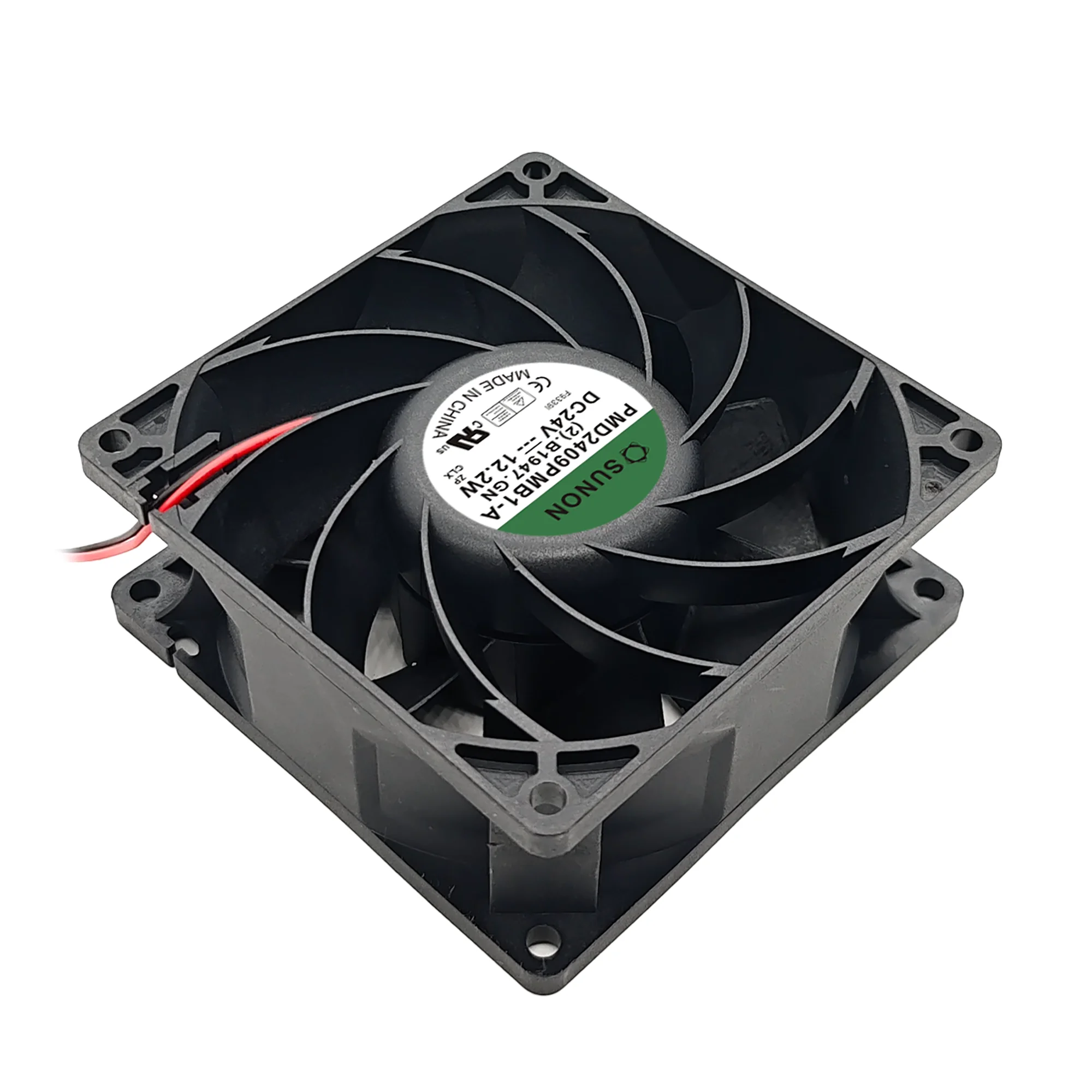 PMD2409PMB1-A Ventilador de enfriamiento con doble rodamiento de bolas de 92 x 92 x 38 mm - 24 V 12,2 W 4900 RPM 120 CFM para inversores/serervidores - imagen 4