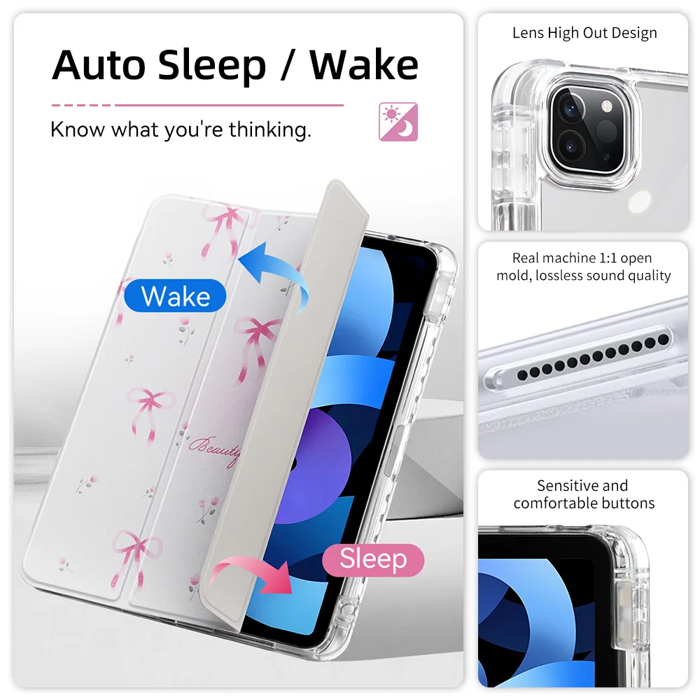 2025 nuevo para Ipad Air 7th Generation funda para IPad A16 11th 10th 10,2 "Mini7 Air6/5/4 Pro 12,9 11 13 M3 M4 M2 funda para lápices - imagen 2