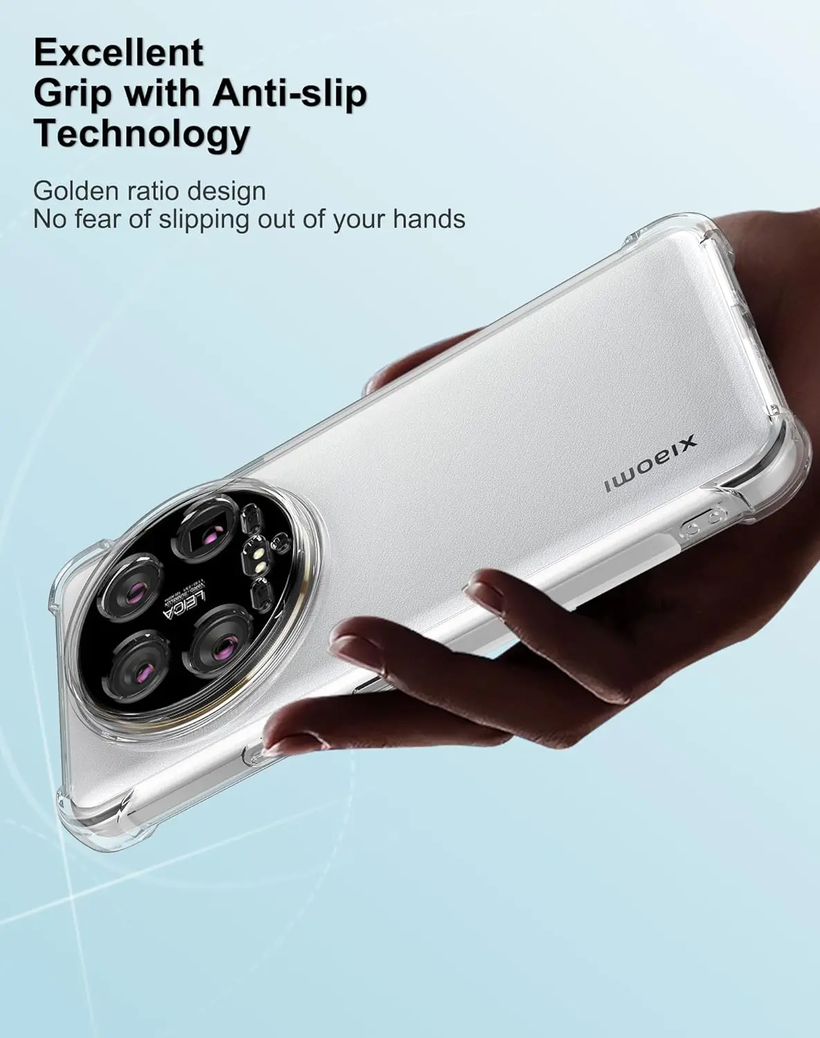 Funda a prueba de golpes con esquinas reforzadas, funda protectora de cámara de TPU transparente y suave para teléfono Xiaomi 14Ultra 14 Ultra Pro - imagen 5