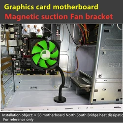 Ventilador Magnético para PC - Sistema de Refrigeración Multifunción