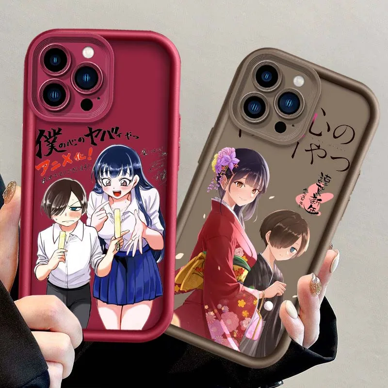 Anime los peligros en mi corazón para Apple iPhone 17 Air 16 16E15 14 13 12 11 X XR Pro Max Eye Ladder funda de teléfono - imagen 2